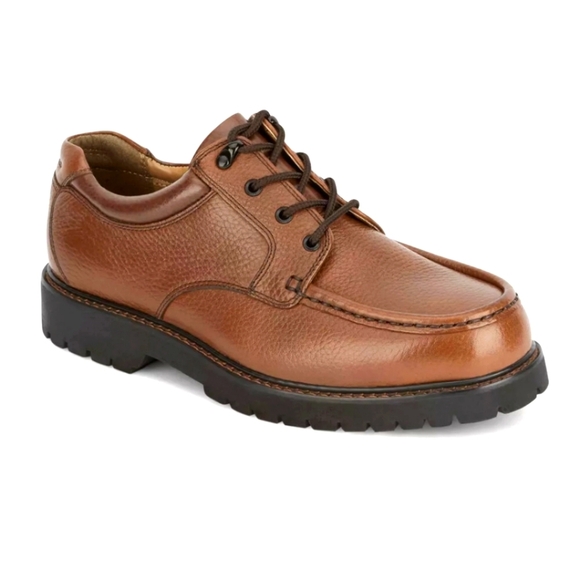 Dockers GLAZIER Men's Brown Compfort Leather Shoes CASUAL walking, LACES 11 M - Picture 1 of 14